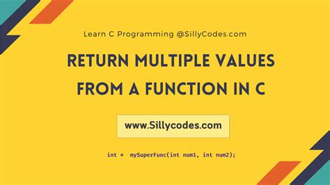 function with multiple return values.